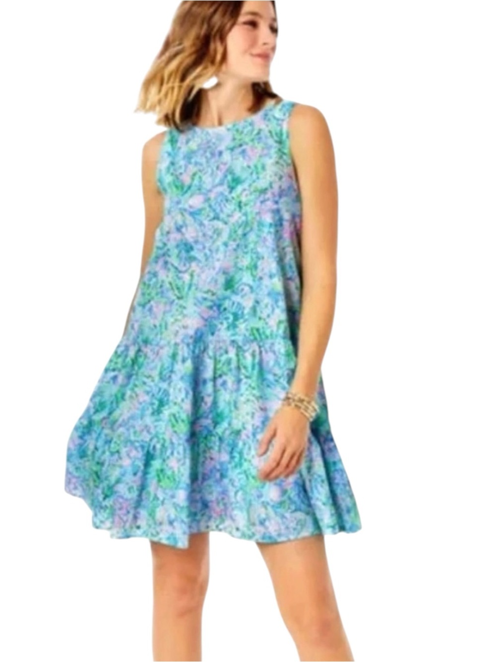 NWT Lilly Pulitzer Trina Dress Surf Blue Soleil It On Me Size Extra Small